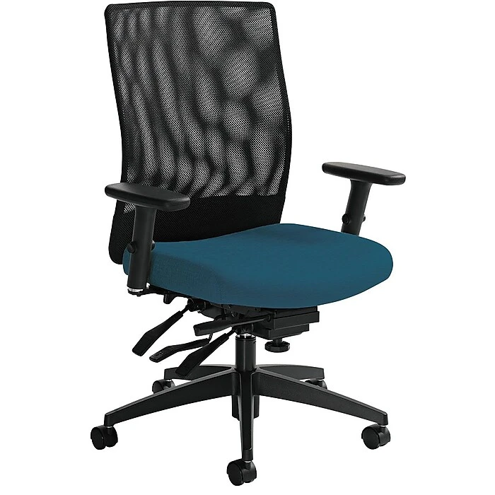 Global Weev Urban Fabric Medium Back Multi-Tilter Chair, Ocean Blue 5 Global Weev Urban Fabric Medium Back Multi-Tilter Chair, Ocean Blue - Image 3