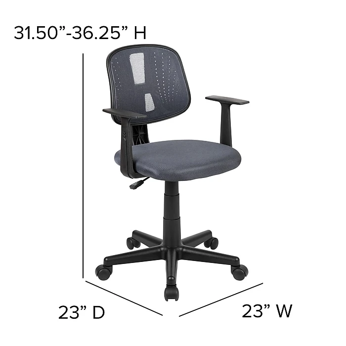 Flash Furniture Nylon Swivel Computer And Desk Chair, Gray (LF134AGY) 9 Flash Furniture Nylon Swivel Computer And Desk Chair, Gray (LF134AGY) - Image 7
