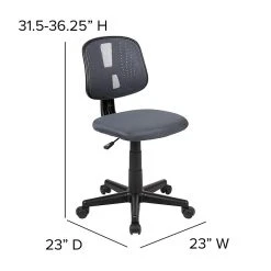 Flash Furniture Fundamentals Nylon Swivel Computer And Desk Chair, Gray (LF-134-GY-GG) -Cheap The Flex Chair Store unnamed file 127
