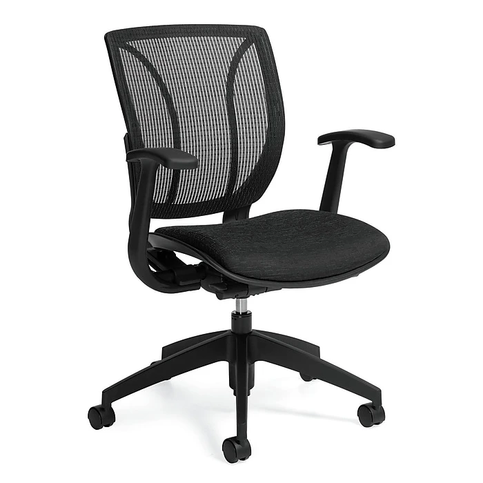 Global Roma Urban Fabric Mesh Medium Back Computer Chair With Arms, Boardwalk 3 Global Roma Urban Fabric Mesh Medium Back Computer Chair With Arms, Boardwalk