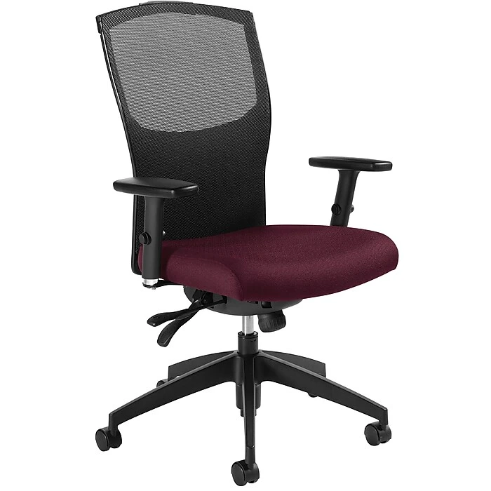 Global Alero Jenny Fabric Mesh Medium Back Multi-Tilter Chair, Vermilion 5 Global Alero Jenny Fabric Mesh Medium Back Multi-Tilter Chair, Vermilion - Image 3