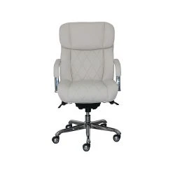 La-Z-Boy Sutherland Ergonomic Faux Leather Swivel Computer And Desk Chair, Ivory (CHR10048C)