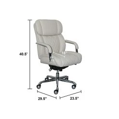 La-Z-Boy Sutherland Ergonomic Faux Leather Swivel Computer And Desk Chair, Ivory (CHR10048C) -Cheap The Flex Chair Store unnamed file 1467