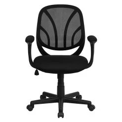 Flash Furniture Mid Back Mesh Computer Task Chair With Arms, Black -Cheap The Flex Chair Store unnamed file 1493