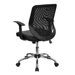 Flash Furniture Mid Back Office Chair With Mesh Back And Italian Leather Seat, Black -Cheap The Flex Chair Store unnamed file 1510