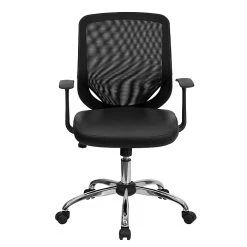 Flash Furniture Mid Back Office Chair With Mesh Back And Italian Leather Seat, Black -Cheap The Flex Chair Store unnamed file 1512