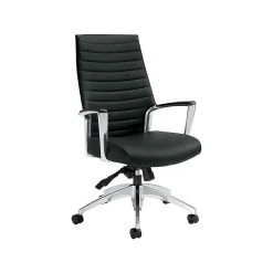 Global Accord Vinyl Computer And Desk Chair, Black (26704ALA16F)