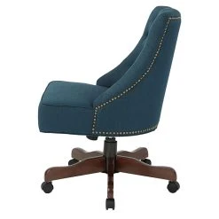 Inspired By Bassett Rebecca Office Chair With Dark Espresso Finish Base And Klein Azure Fabric (BP-REBEX-K14) -Cheap The Flex Chair Store unnamed file 1530