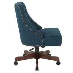 Inspired By Bassett Rebecca Office Chair With Dark Espresso Finish Base And Klein Azure Fabric (BP-REBEX-K14) -Cheap The Flex Chair Store unnamed file 1531