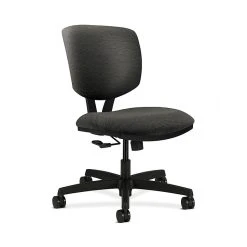 HON HON5721HAI10T Volt Fabric-Upholstered Office/Computer Chair, Armless, Onyx