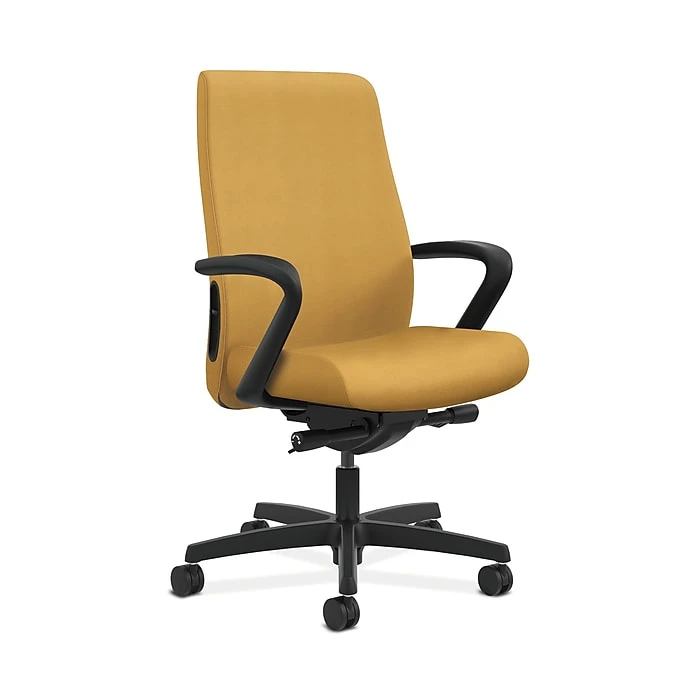 HON HONLWU2FNR26 Endorse Collection Mid-Back Office/Computer Chair, Fixed Arms, Mustard Fabric 3 HON HONLWU2FNR26 Endorse Collection Mid-Back Office/Computer Chair, Fixed Arms, Mustard Fabric