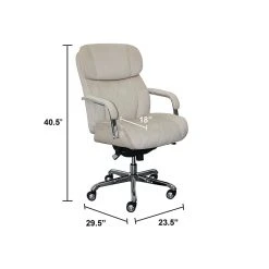 La-Z-Boy Sutherland Ergonomic Fabric Swivel Computer And Desk Chair, Cream (CHR10048D) -Cheap The Flex Chair Store unnamed file 163