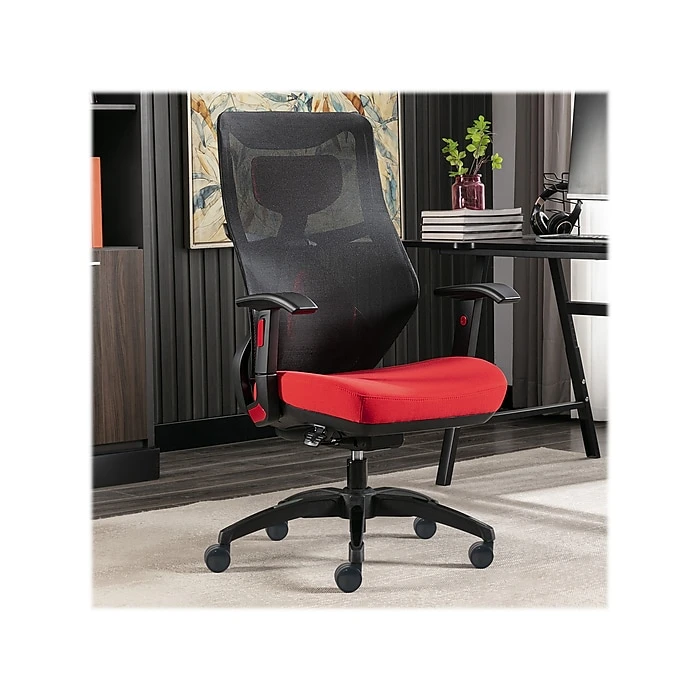 Beautyrest Duo-EX Ergonomic Mesh Swivel Computer Chair, Red (60051-RED) 10 Beautyrest Duo-EX Ergonomic Mesh Swivel Computer Chair, Red (60051-RED) - Image 8