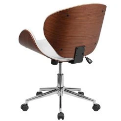 Flash Furniture Mid-Back Walnut Wood Swivel Conference Chair In White Leather (SDSDM22405WH) -Cheap The Flex Chair Store unnamed file 1734
