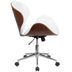 Flash Furniture Mid-Back Walnut Wood Swivel Conference Chair In White Leather (SDSDM22405WH) -Cheap The Flex Chair Store unnamed file 1736