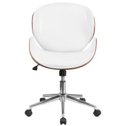 Flash Furniture Mid-Back Walnut Wood Swivel Conference Chair In White Leather (SDSDM22405WH) -Cheap The Flex Chair Store unnamed file 1737