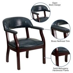 Flash Furniture Vinyl Mid Back Luxurious Conference Chair, Navy -Cheap The Flex Chair Store unnamed file 1741