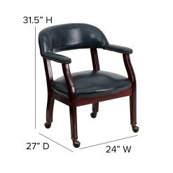 Flash Furniture Vinyl Mid Back Luxurious Conference Chair With Casters, Blue -Cheap The Flex Chair Store unnamed file 1752