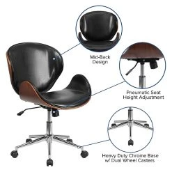 Flash Furniture SDSDM22405BK Mid-Back Walnut Wood Swivel Conference Chair, Black Leather 15 Flash Furniture SDSDM22405BK Mid-Back Walnut Wood Swivel Conference Chair, Black Leather -Cheap The Flex Chair Store unnamed file 1760