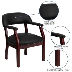 Flash Furniture Luxurious Vinyl Conference Chair, Black And Mahogany (BZ105BLK) -Cheap The Flex Chair Store unnamed file 1783