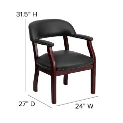 Flash Furniture Luxurious Vinyl Conference Chair, Black And Mahogany (BZ105BLK) -Cheap The Flex Chair Store unnamed file 1784