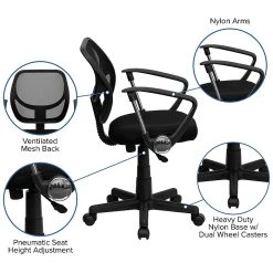 Flash Furniture Mesh Computer And Desk Chair, Black (WA-3074-BK-A-GG) -Cheap The Flex Chair Store unnamed file 180