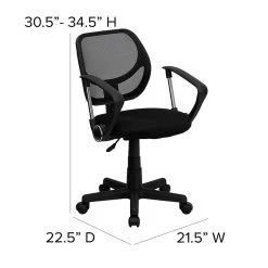 Flash Furniture Mesh Computer And Desk Chair, Black (WA-3074-BK-A-GG) -Cheap The Flex Chair Store unnamed file 181