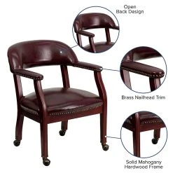 Flash Furniture Vinyl Mid Back Luxurious Conference Chair With Casters, Oxblood -Cheap The Flex Chair Store unnamed file 1810