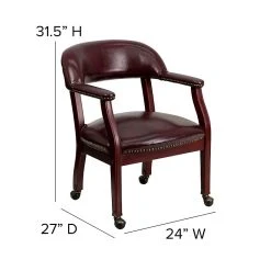 Flash Furniture Vinyl Mid Back Luxurious Conference Chair With Casters, Oxblood -Cheap The Flex Chair Store unnamed file 1811