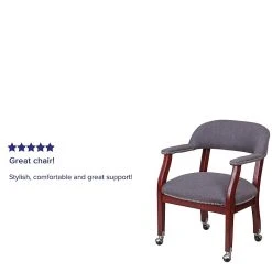 Flash Furniture Fabric Luxurious Conference Chair With Silver Trim Nails And Casters, Gray (BZ100GY) -Cheap The Flex Chair Store unnamed file 1838