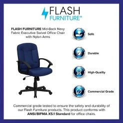 Flash Furniture Fabric Computer And Desk Chair, Navy Blue (GOST6NVYFAB) -Cheap The Flex Chair Store unnamed file 205