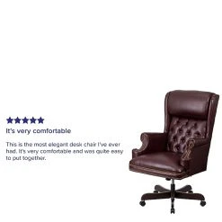 Flash Furniture Leathersoft Traditional Executive Chair, Burgundy (CIJ600BY) -Cheap The Flex Chair Store unnamed file 2060