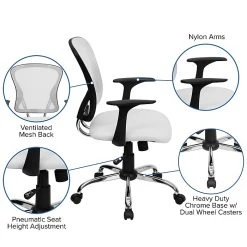 Flash Furniture Mid-Back Office Chair, White -Cheap The Flex Chair Store unnamed file 2069