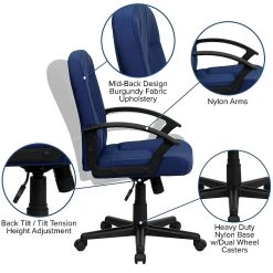 Flash Furniture Fabric Computer And Desk Chair, Navy Blue (GOST6NVYFAB) -Cheap The Flex Chair Store unnamed file 207