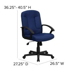 Flash Furniture Fabric Computer And Desk Chair, Navy Blue (GOST6NVYFAB) -Cheap The Flex Chair Store unnamed file 208