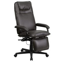 Flash Furniture High-Back Ergonomic Leather Executive Office Chair, Brown (BT70172BN)