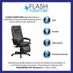 Flash Furniture High-Back Ergonomic Leather Executive Office Chair, Brown (BT70172BN) -Cheap The Flex Chair Store unnamed file 2112