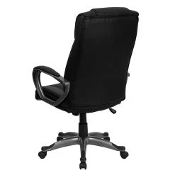 Flash Furniture High Back Leather Executive Office Swivel Chair With Titanium Nylon Loop Arms, Black -Cheap The Flex Chair Store unnamed file 2148