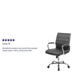 Flash Furniture Mid-Back Black Leather Executive Swivel Office Chair With Chrome Arms [GO-2286M-BK-GG] -Cheap The Flex Chair Store unnamed file 2154