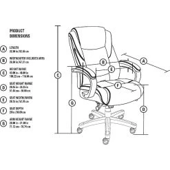 La-Z-Boy Miramar ComfortCore Traditions Executive Office Chair, Taupe (45835) -Cheap The Flex Chair Store unnamed file 2173