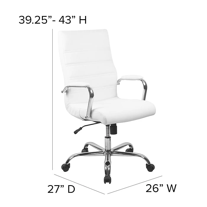 Flash Furniture Faux Leather Executive Chair, Gray And White (GO2286HWH) 9 Flash Furniture Faux Leather Executive Chair, Gray And White (GO2286HWH) - Image 7