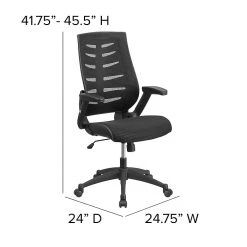Flash Furniture Designer Mesh High Back Exec Swivel Office Chair W/Height Adj Flip-Up Arms, Black (BLZP809BK) -Cheap The Flex Chair Store unnamed file 2246