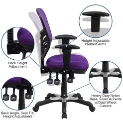 Flash Furniture Mesh Executive Chair, Purple (HL0001PUR) -Cheap The Flex Chair Store unnamed file 2255