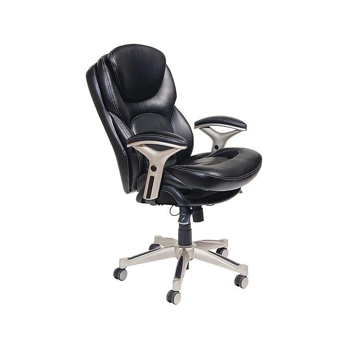 Serta Back In Motion Leather Executive Chair, Black (CHR200006) 3 Serta Back In Motion Leather Executive Chair, Black (CHR200006)