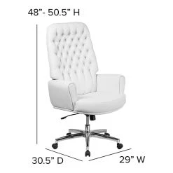 Flash Furniture High Back Traditional Tufted Leather Executive Swivel Chair With Arms (BT444WH) -Cheap The Flex Chair Store unnamed file 2349