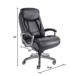 Serta Launtner Bonded Leather Executive Office Chair With Smart Layers Technology, Opportunity Gray/Black (44942A) -Cheap The Flex Chair Store unnamed file 2359