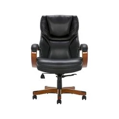 Serta Conway Big & Tall Ergonomic Bonded Leather Swivel Executive Chair, Black/Brown (CHR100007)