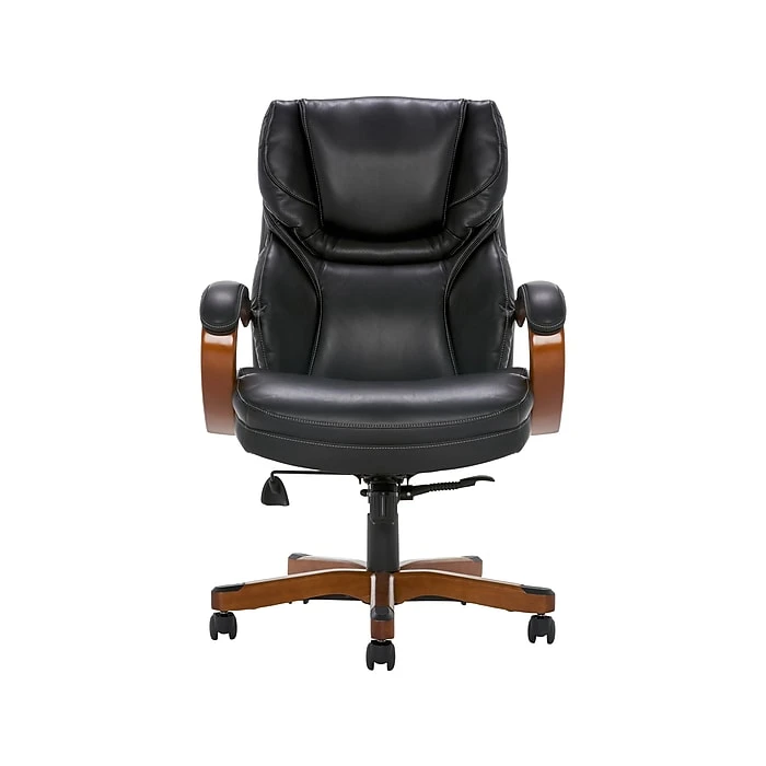 Serta Conway Big & Tall Ergonomic Bonded Leather Swivel Executive Chair, Black/Brown (CHR100007) 3 Serta Conway Big & Tall Ergonomic Bonded Leather Swivel Executive Chair, Black/Brown (CHR100007)