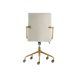 Elle Decor Giselle Fabric Computer And Desk Chair, Cream/Gold (CHR10058D) -Cheap The Flex Chair Store unnamed file 238