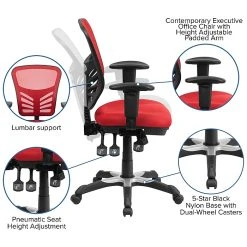 Flash Furniture Mesh Executive Chair, Red (HL0001RED) -Cheap The Flex Chair Store unnamed file 2384